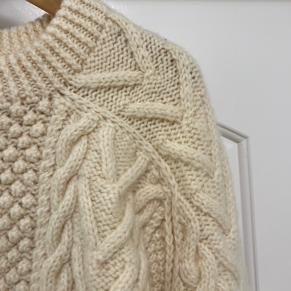 NWOT Athena Designs Irish Handknit 100% Pure Wool Sweater - Picture 4 of 6